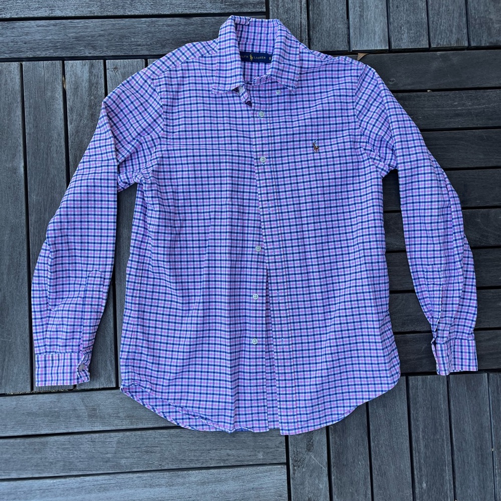 Men’s Pink/Blue Ralph Lauren Button-Down